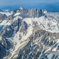 Flugwegposition um 13:45:20: Aufgenommen in der Nähe von Gemeinde Ramsau am Dachstein, 8972, Österreich in 3036 Meter